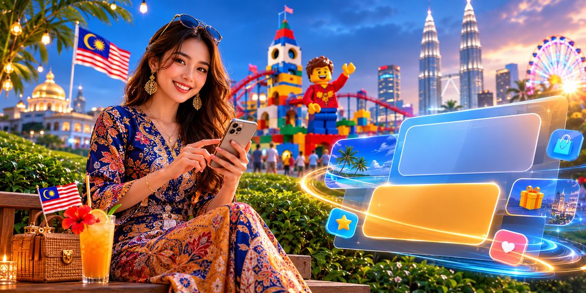 Pemain menggunakan telefon pintar untuk taruhan sukan di Malaysia dengan motif batik